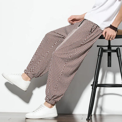 Checkered Loose-Fit Joggers