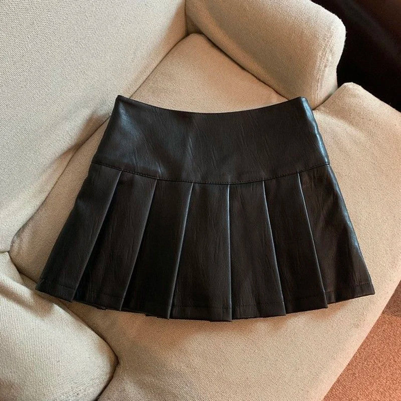 Leah Leather Buckle Skirt