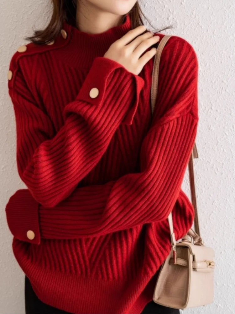 Amber Ribbed Turtleneck