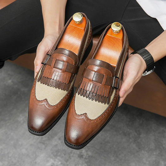 Elliot Two-Tone Fringe Loafers