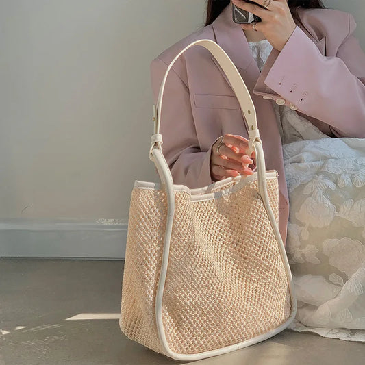 Sara Mesh Woven Handbag