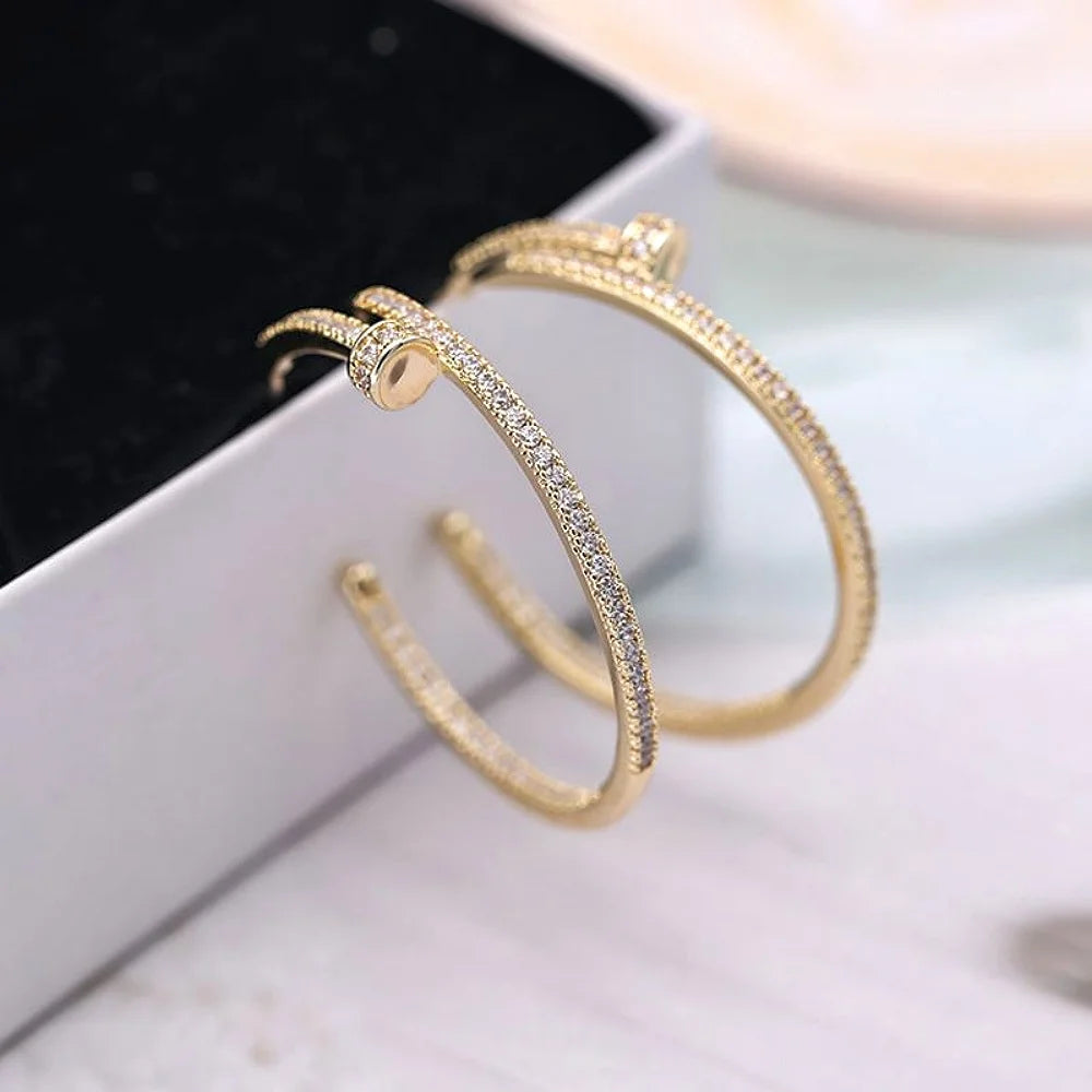 Sloan Bent Nail Hoop Earrings