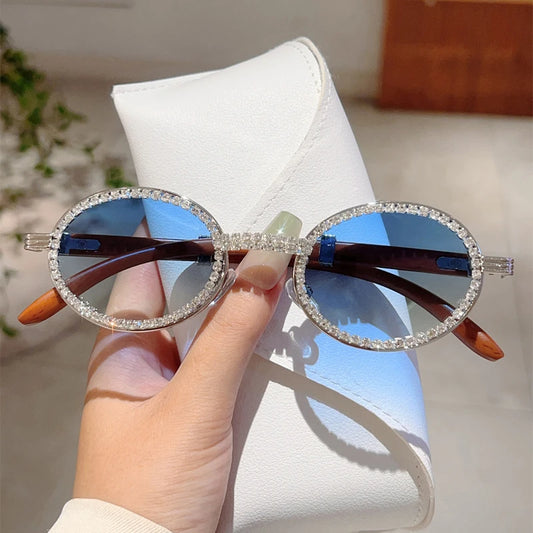 Adelaide Round Jeweled Sunglasses