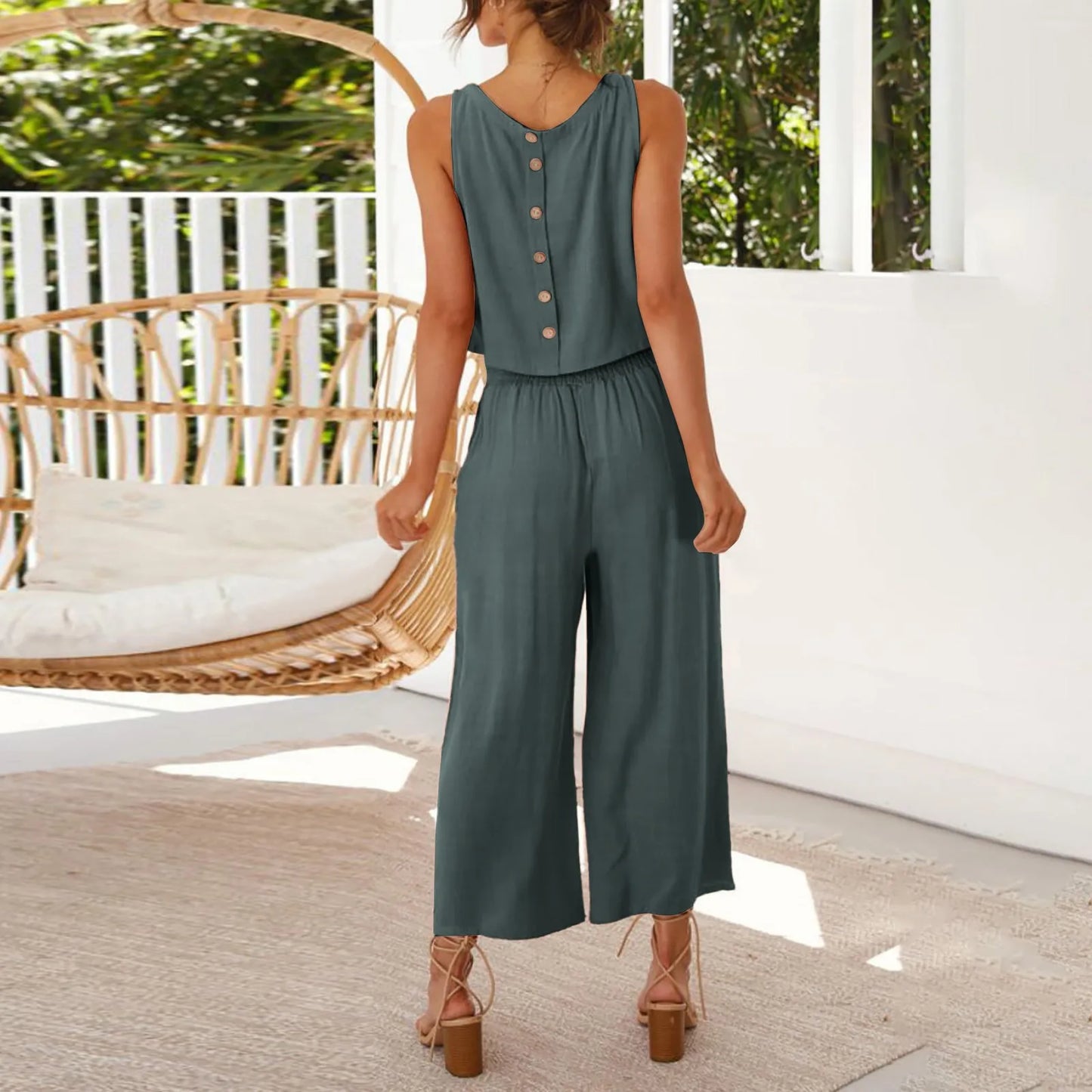 Summer Two-Piece Linen Set