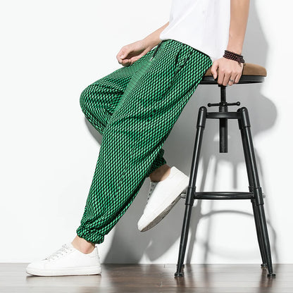 Checkered Loose-Fit Joggers