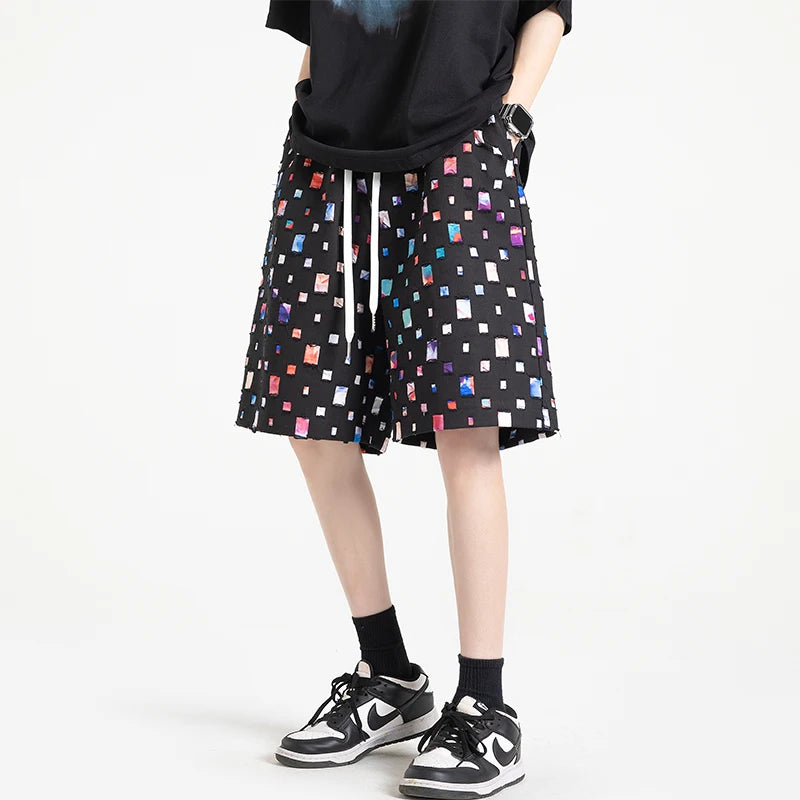 Kai Abstract Plaid Shorts