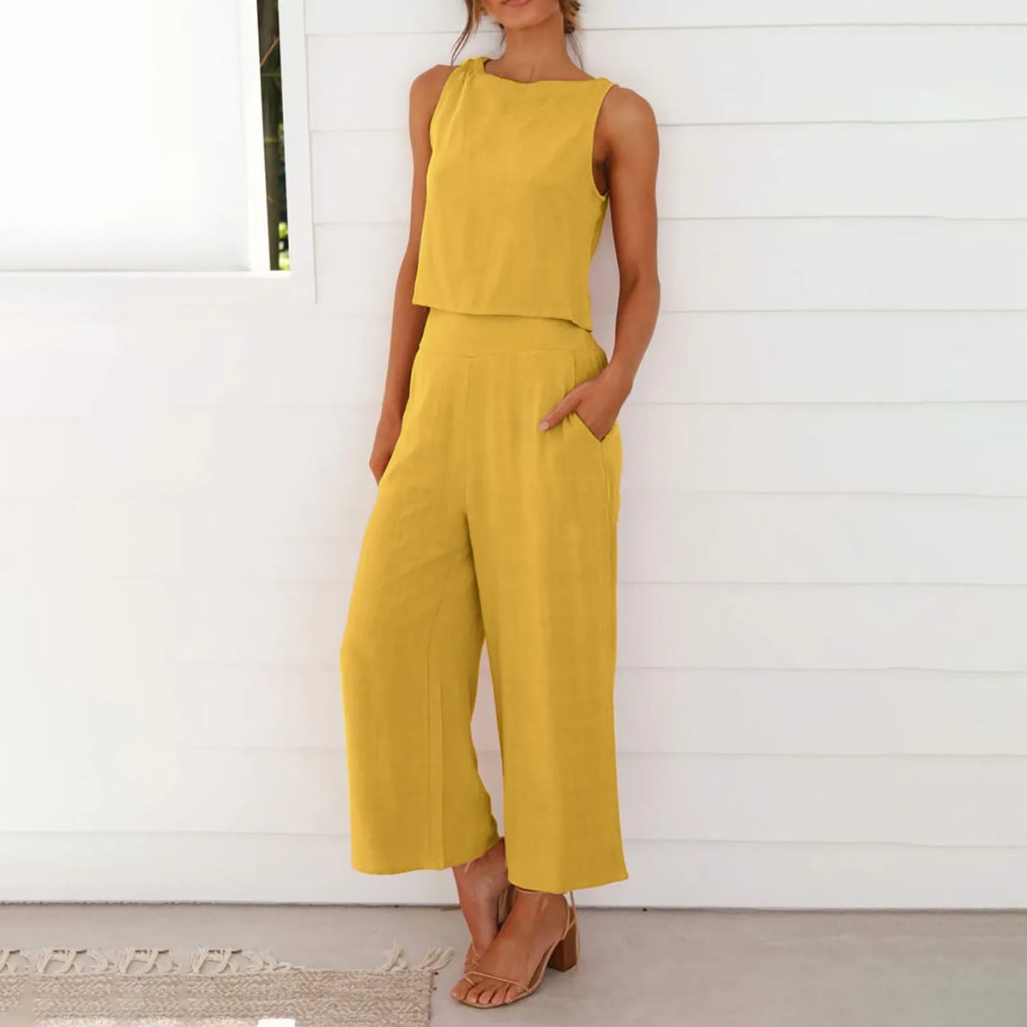 Summer Two-Piece Linen Set