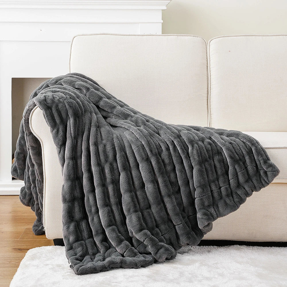 Oh Faux Rabbit Fur Throw